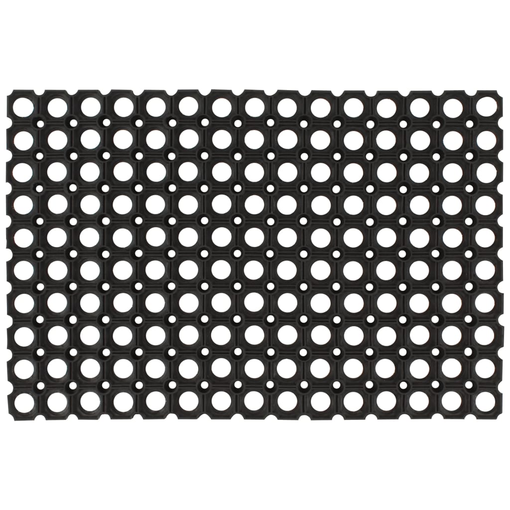 Tapete de porta retangular 60x80 cm borracha