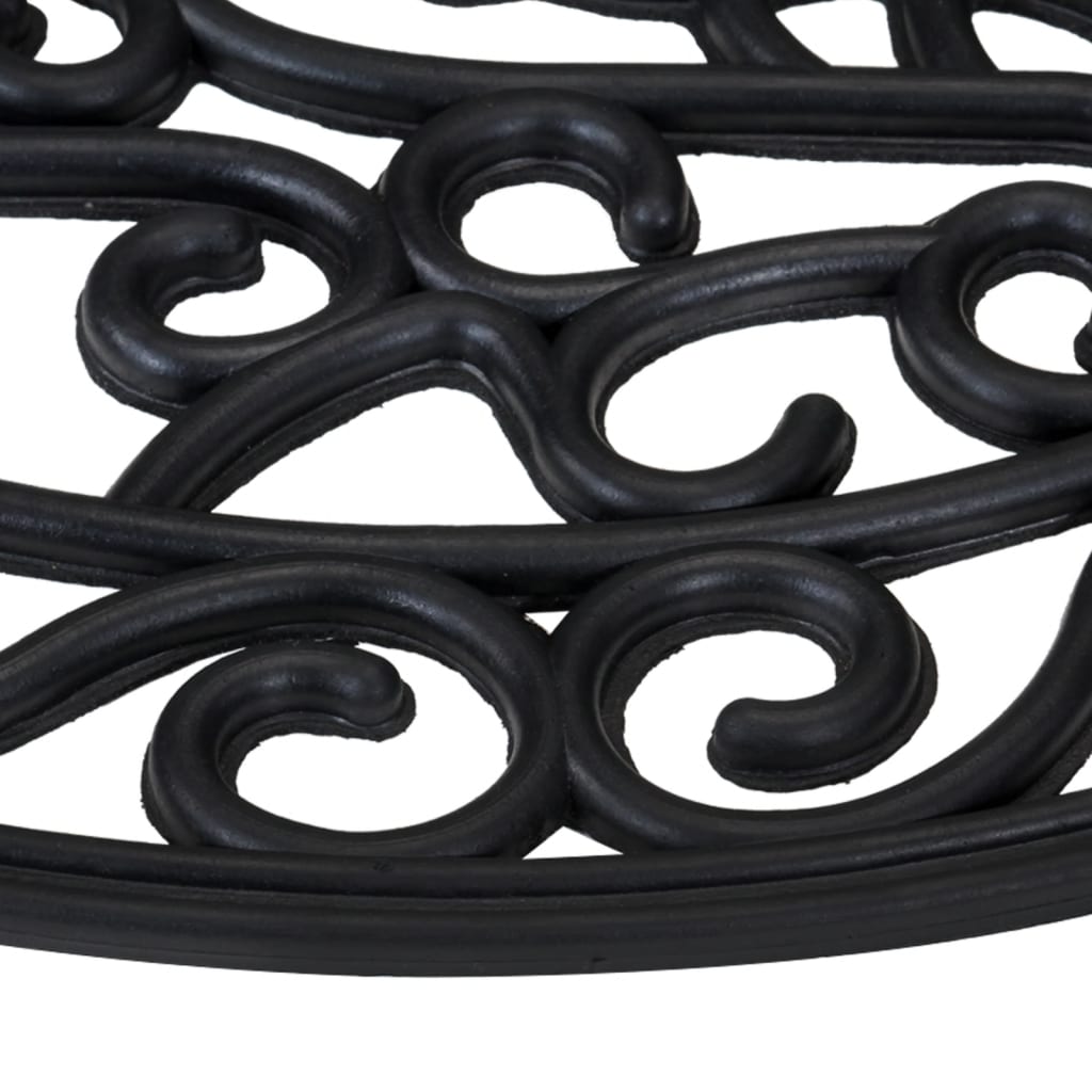 Tapete de porta semicircular 45x75 cm borracha