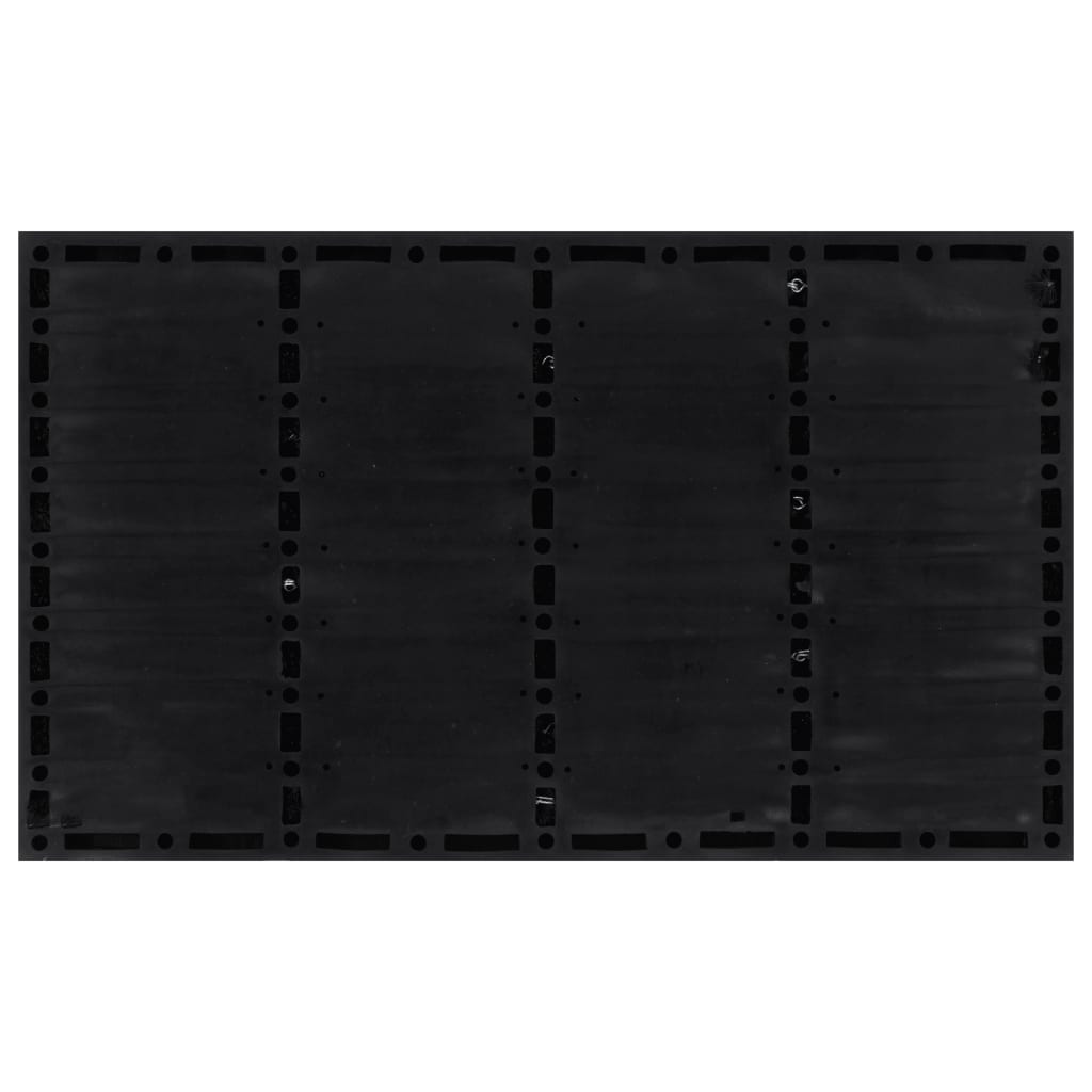 Tapete de porta retangular 45x75 cm borracha e fibra de coco