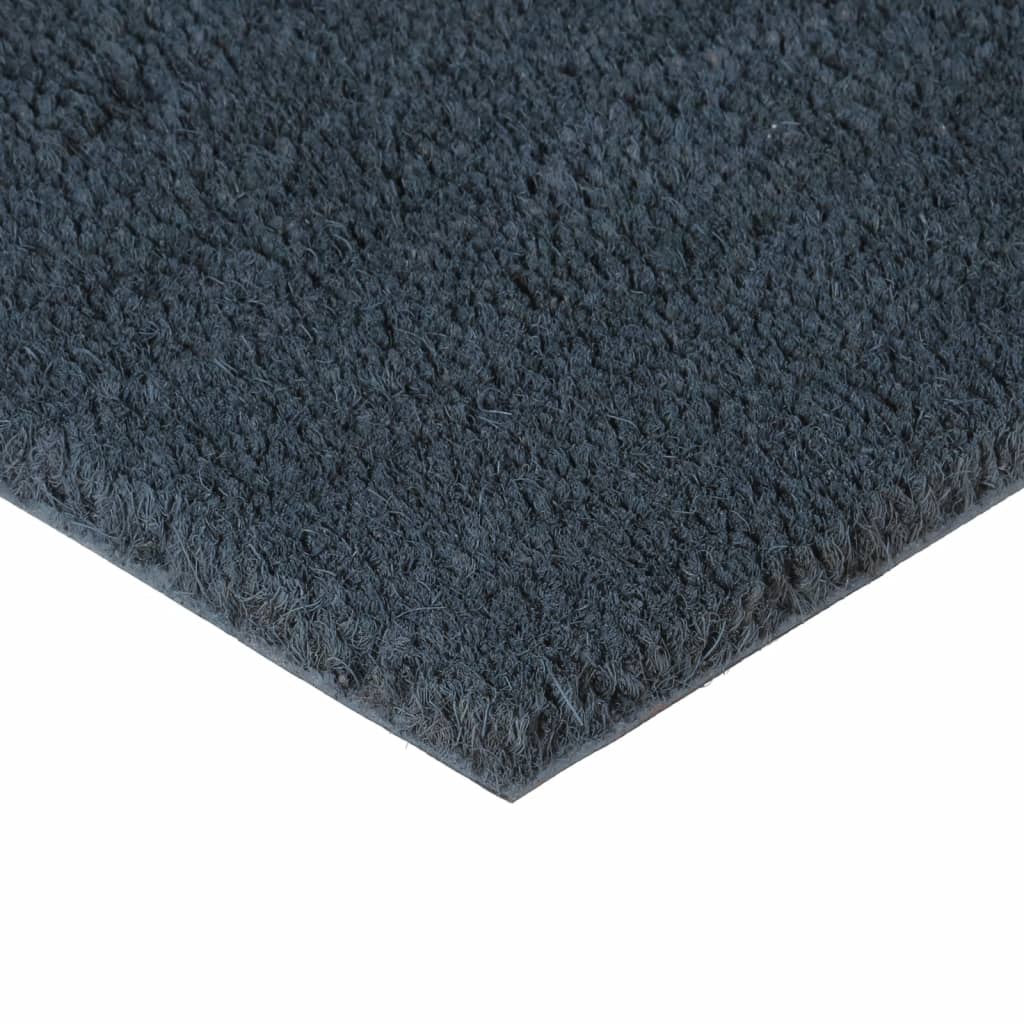 Tapetes porta 2 pcs 40x60 cm fibra coco tufada cinzento escuro