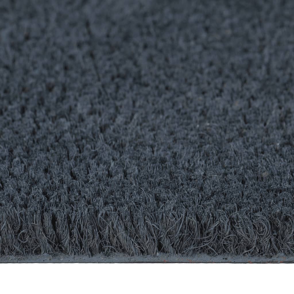 Tapetes porta 2 pcs 40x60 cm fibra coco tufada cinzento escuro