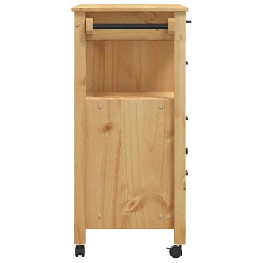 Carrinho de cozinha MONZA 84x40x90 cm madeira de pinho maciça