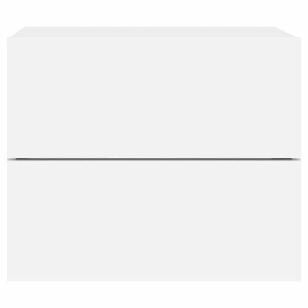 Mesa de cabeceira de parede com luzes LED branco