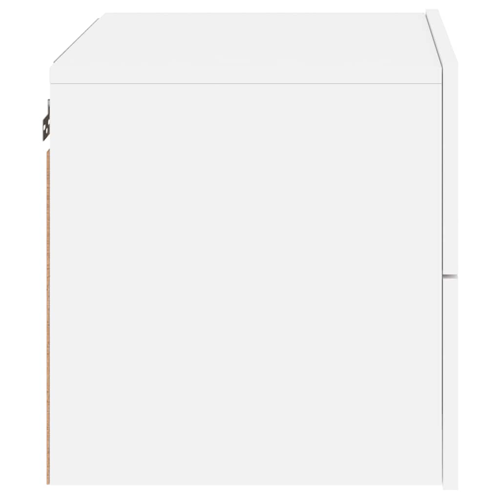 Mesa de cabeceira de parede com luzes LED branco