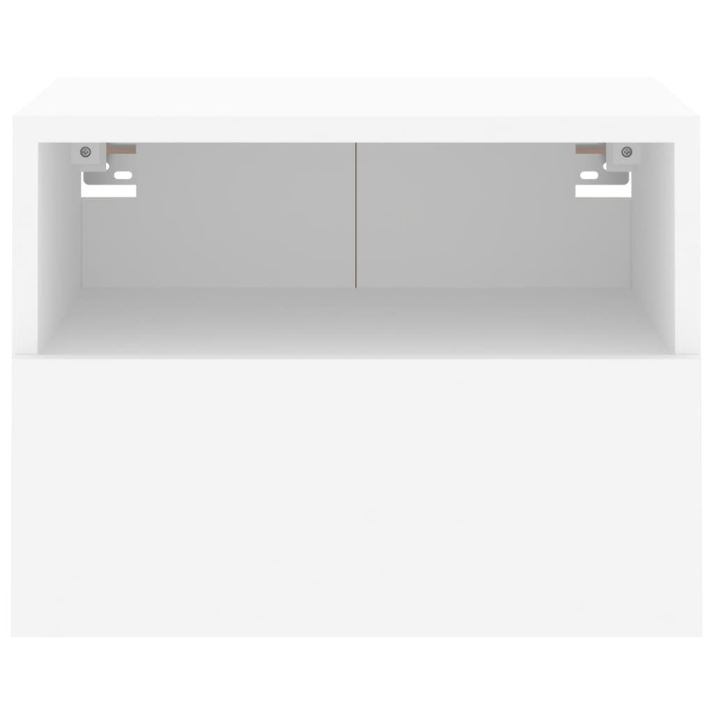 Móveis de parede p/ TV derivados madeira branco, 2pcs