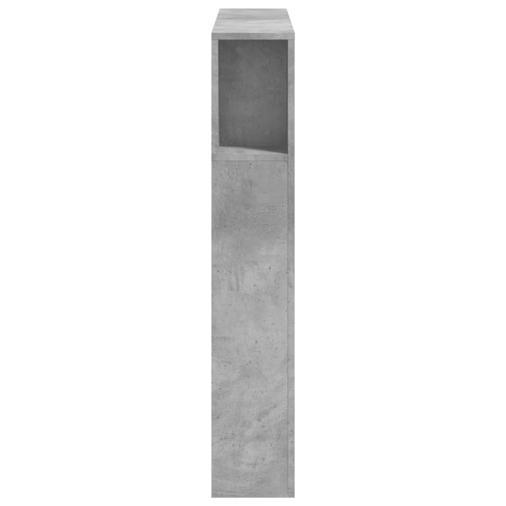 Cabeceira c/ LEDs 100x18,5x103,5 cm cinzento-cimento
