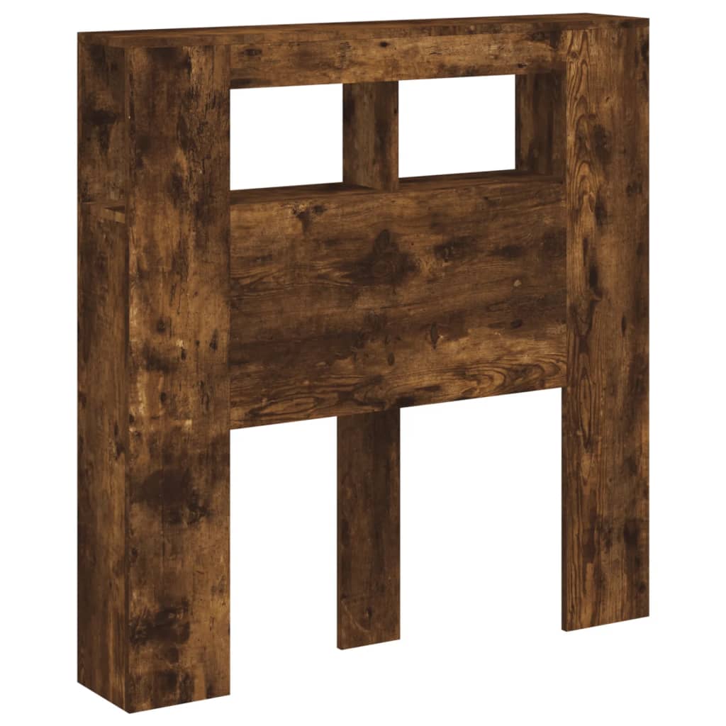 Cabeceira c/ LEDs 100x18,5x103,5 cm carvalho fumado