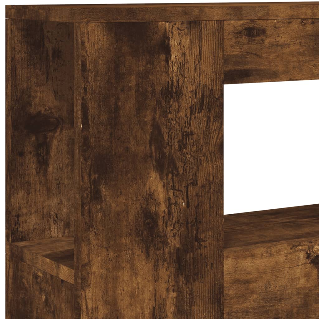 Cabeceira c/ LEDs 100x18,5x103,5 cm carvalho fumado