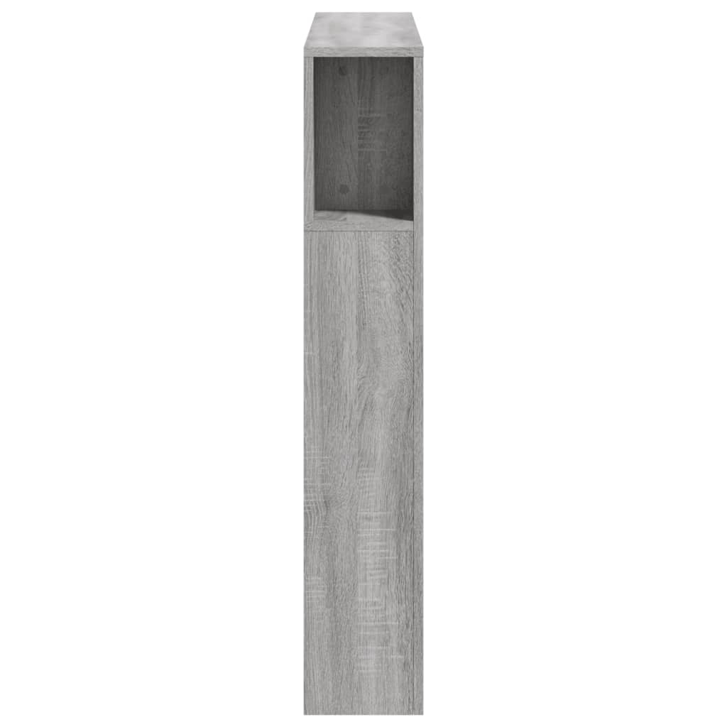 Cabeceira c/ LEDs 100x18,5x103,5 cm sonoma cinzento