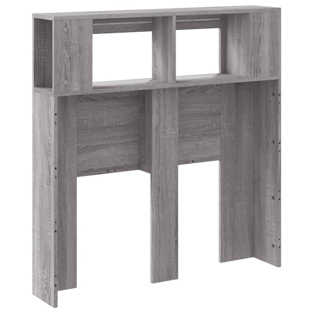 Cabeceira c/ LEDs 100x18,5x103,5 cm sonoma cinzento