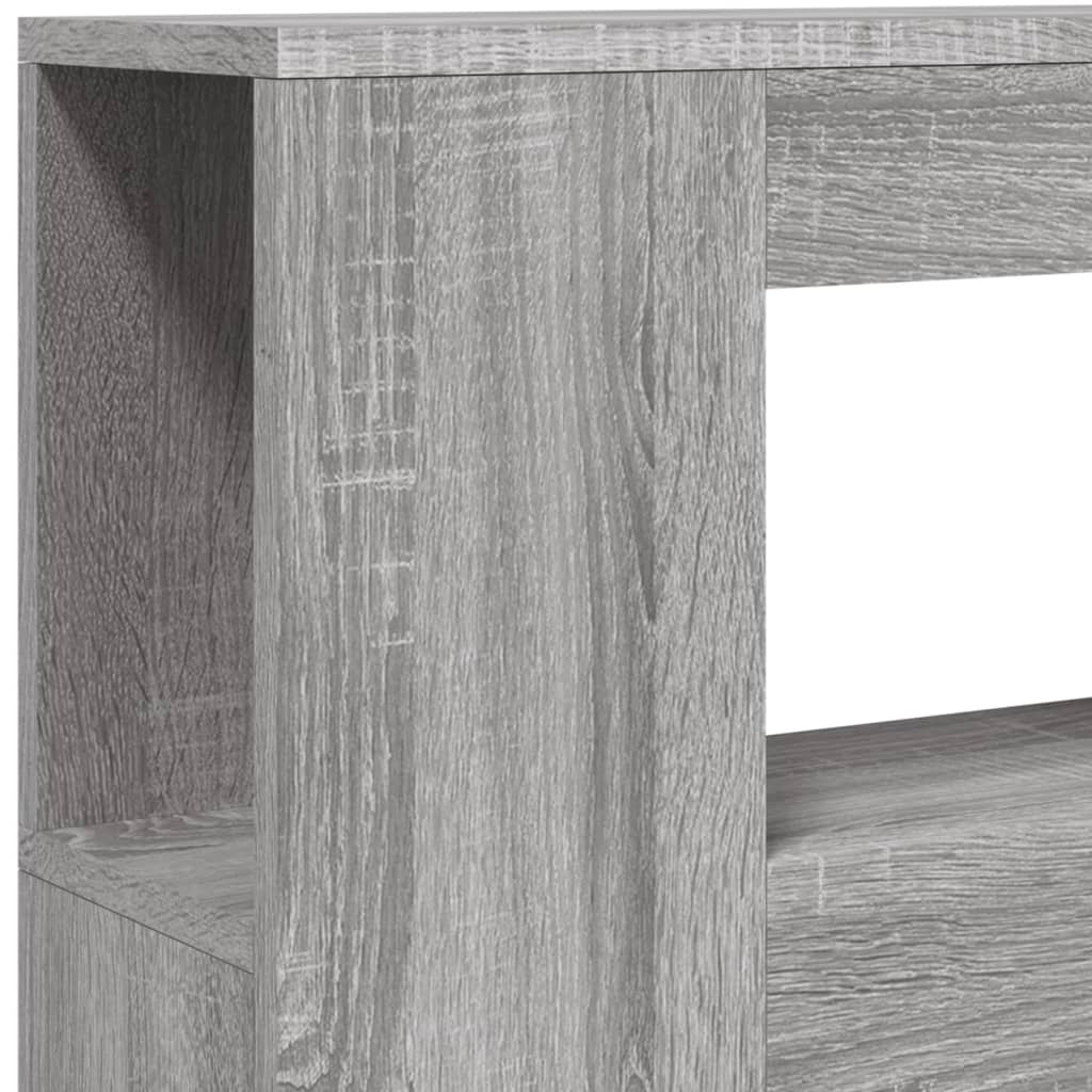 Cabeceira c/ LEDs 100x18,5x103,5 cm sonoma cinzento