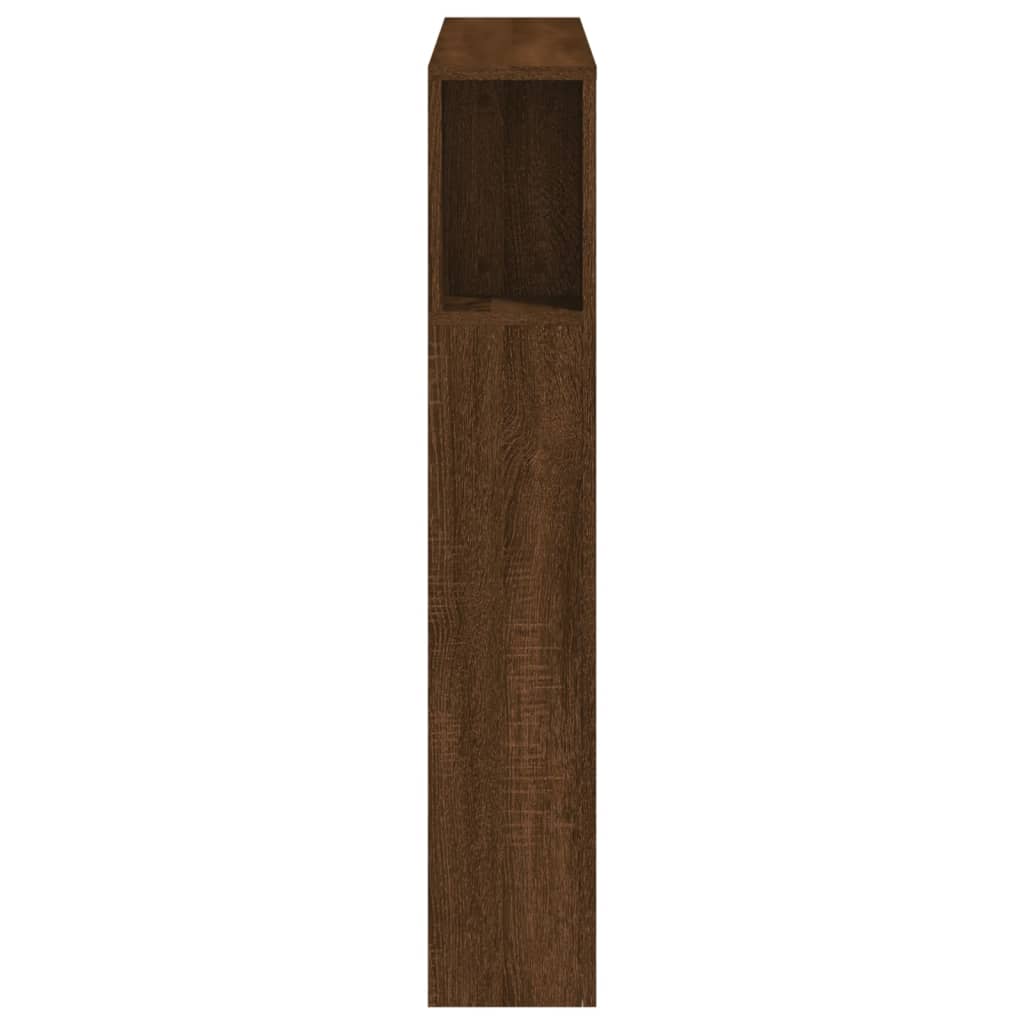 Cabeceira c/ LEDs 100x18,5x103,5 cm carvalho castanho