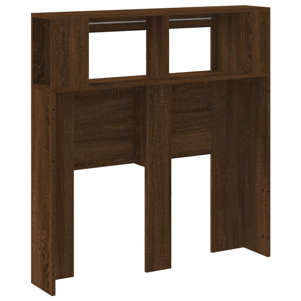 Cabeceira c/ LEDs 100x18,5x103,5 cm carvalho castanho