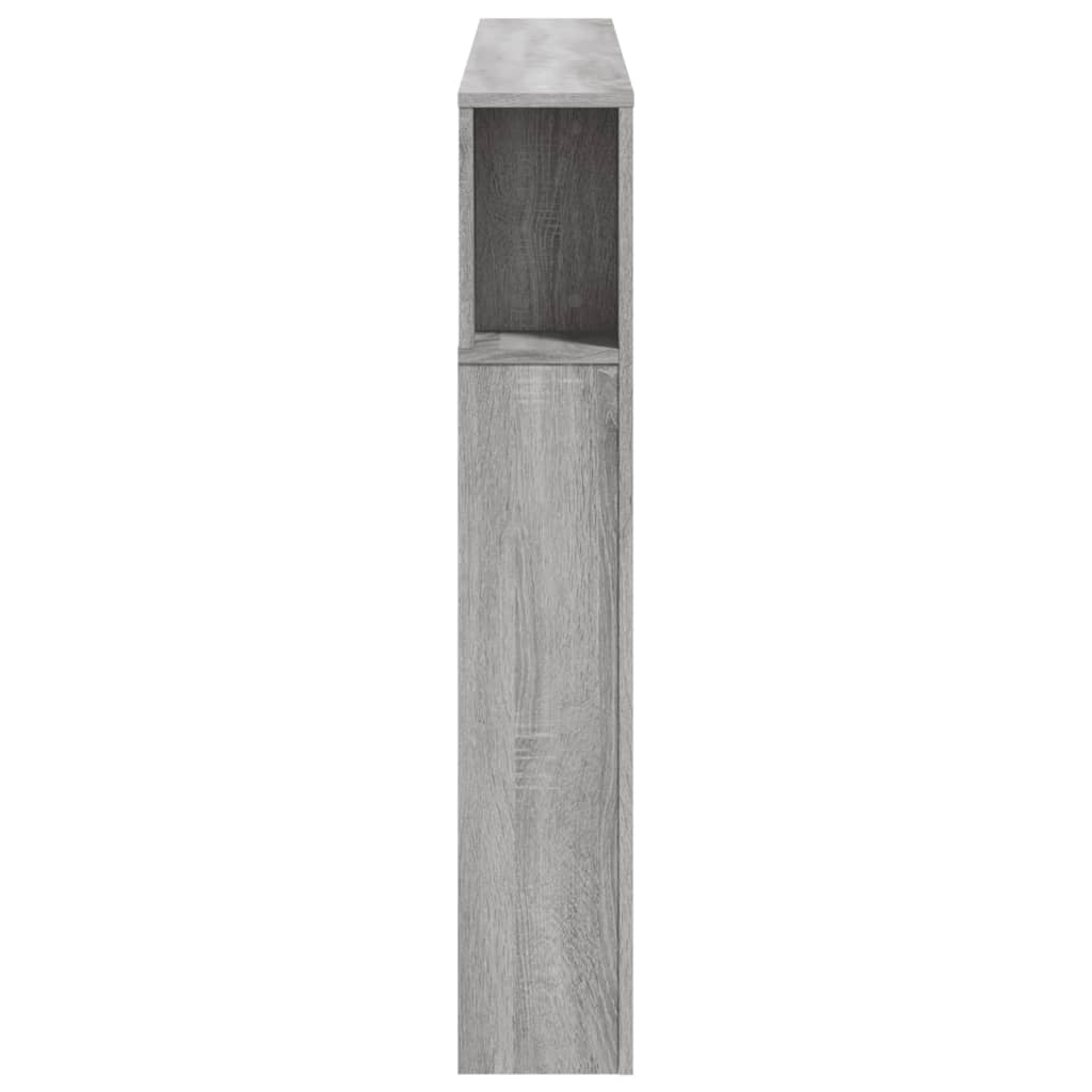 Cabeceira c/ LEDs 140x18,5x103,5 cm sonoma cinzento