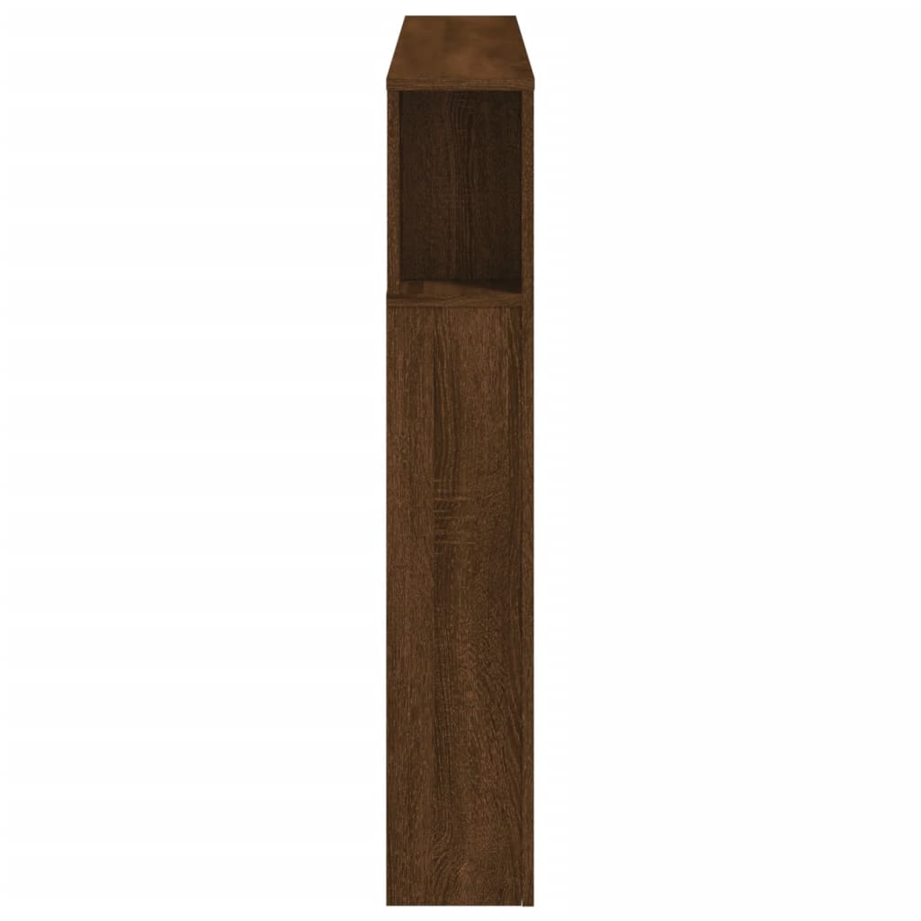 Cabeceira c/ LEDs 140x18,5x103,5 cm carvalho castanho