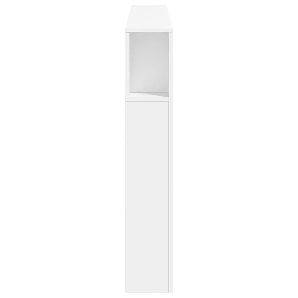 Cabeceira cama c/ LEDs 160x18,5x103,5 cm deriv. madeira branco