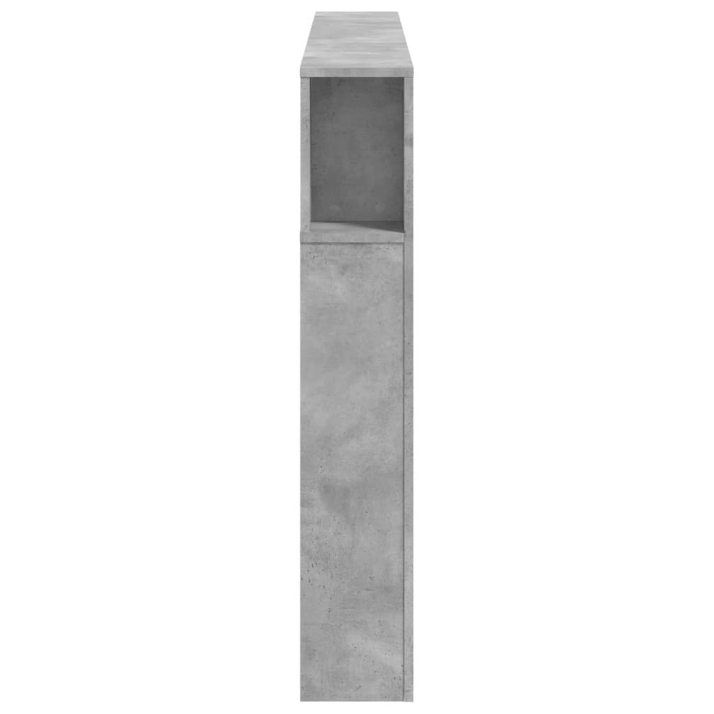 Cabeceira c/ LEDs 160x18,5x103,5 cm cinzento-cimento