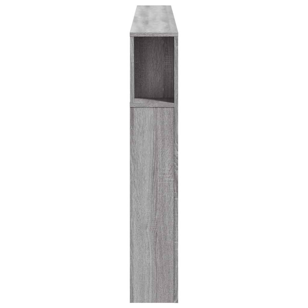 Cabeceira c/ LEDs 180x18,5x103,5 cm sonoma cinzento