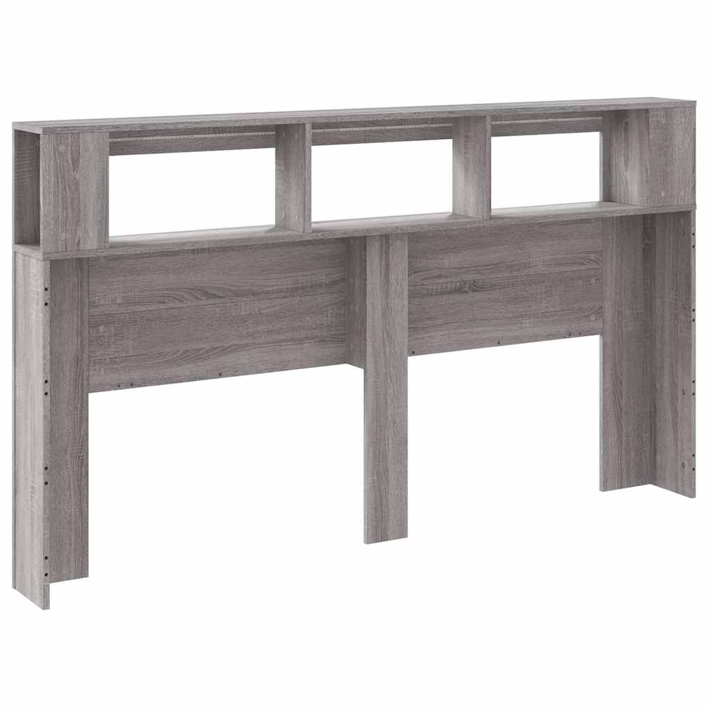 Cabeceira c/ LEDs 180x18,5x103,5 cm sonoma cinzento