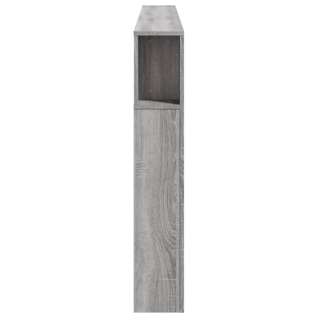 Cabeceira c/ LEDs 220x18,5x103,5 cm sonoma cinzento
