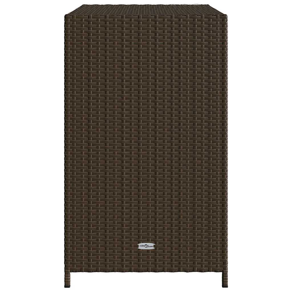 Armário de arrumação p/ jardim 83x45x76 cm vime PE castanho