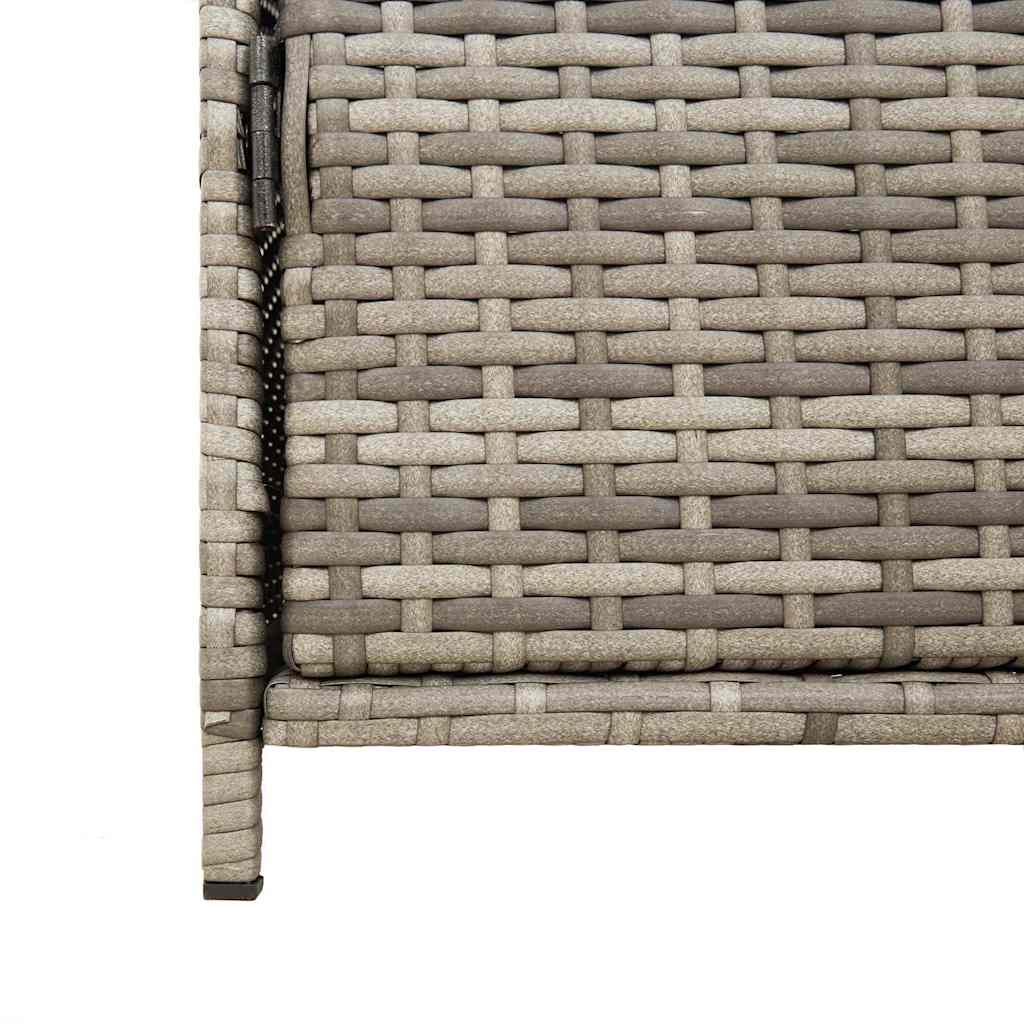 Armário de arrumação p/ jardim 83x45x76 cm vime PE cinzento