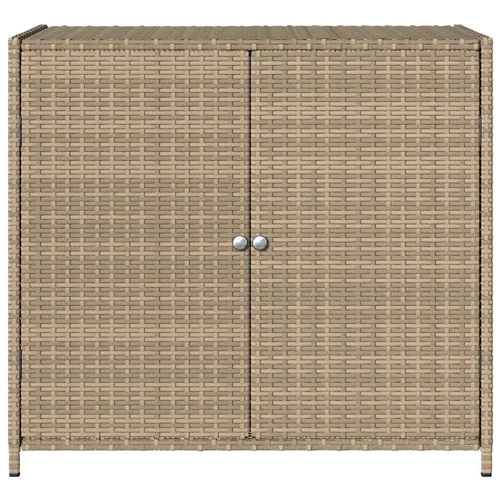 Armário de arrumação p/ jardim 83x45x76 cm vime PE bege