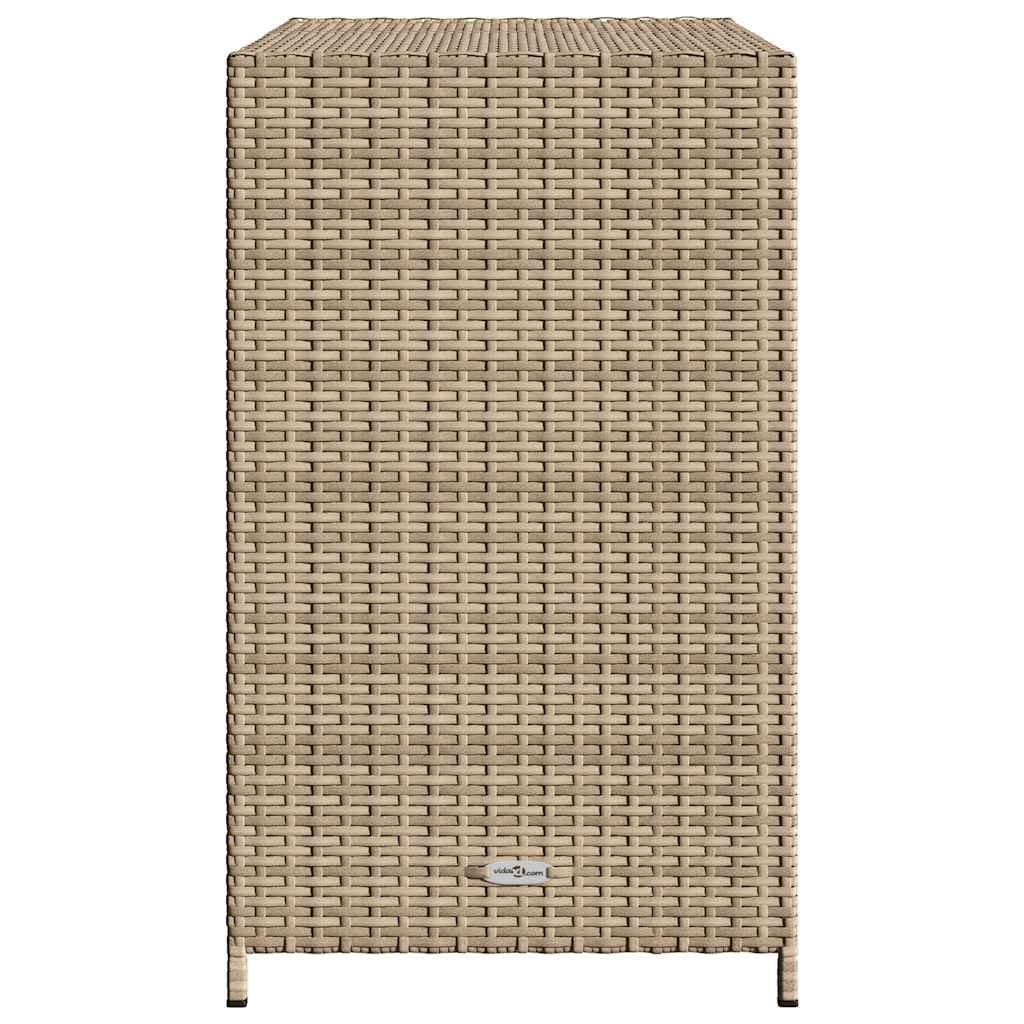 Armário de arrumação p/ jardim 83x45x76 cm vime PE bege