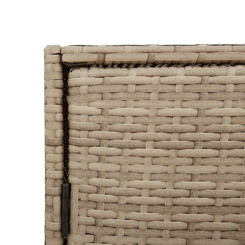 Armário de arrumação p/ jardim 83x45x76 cm vime PE bege