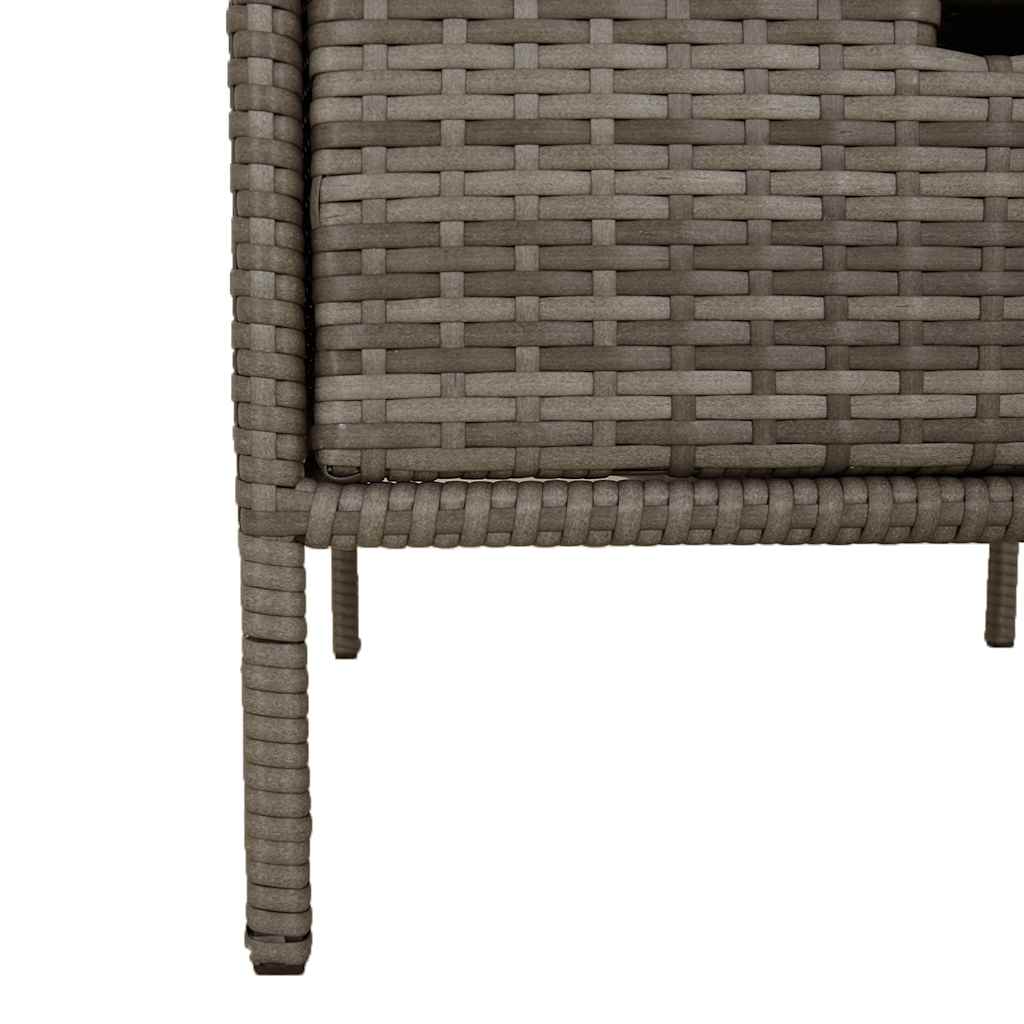 Armário de arrumação para jardim 55x59x80 cm vime PE cinzento