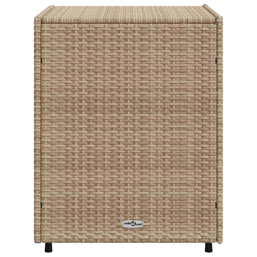 Armário de arrumação para jardim 55x59x69 cm vime PE bege