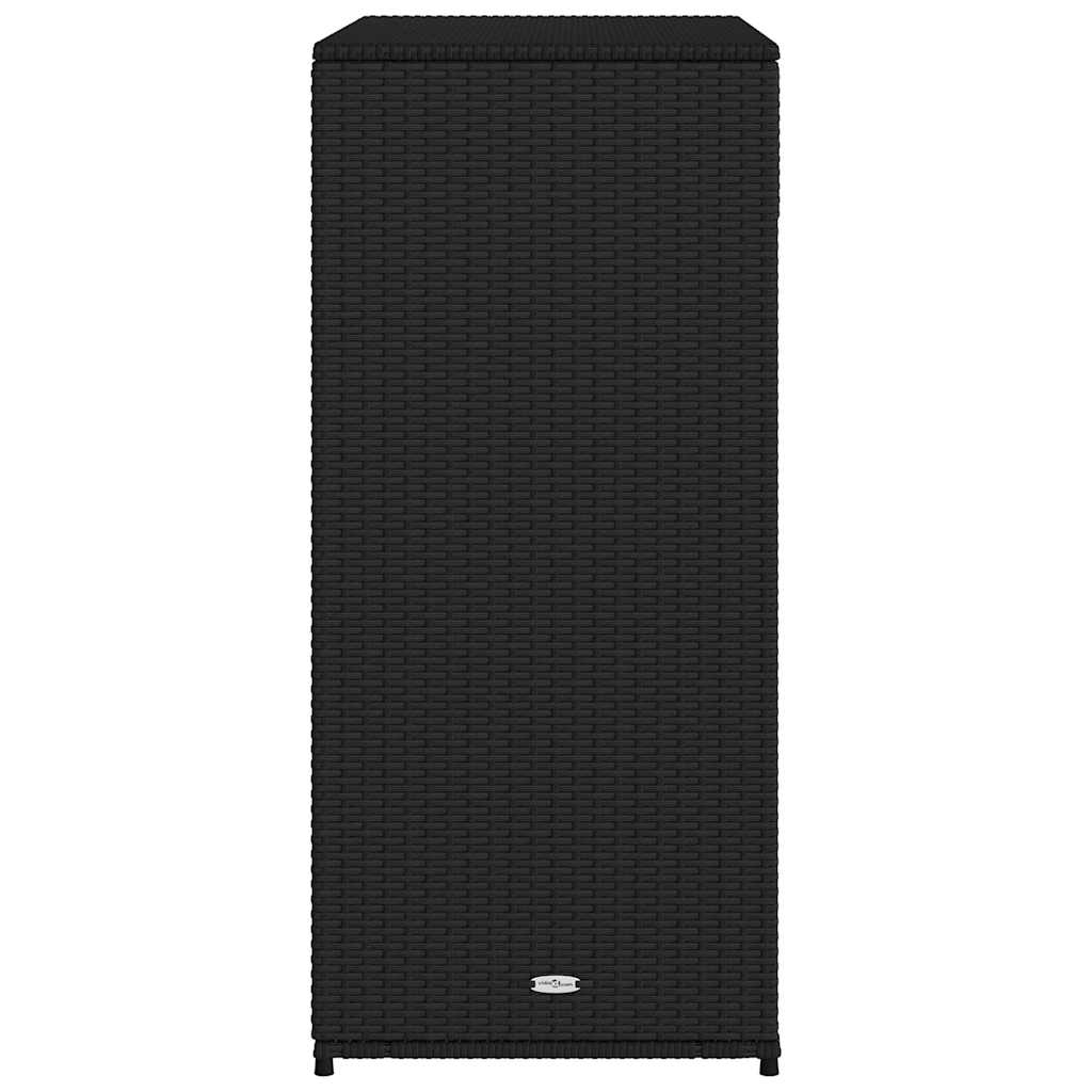 Armário de arrumação p/ jardim 105x55x113 cm vime PE preto