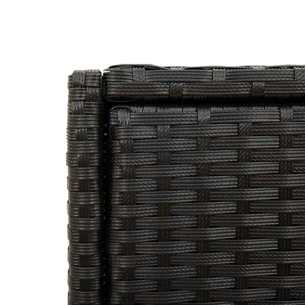 Armário de arrumação p/ jardim 105x55x113 cm vime PE preto
