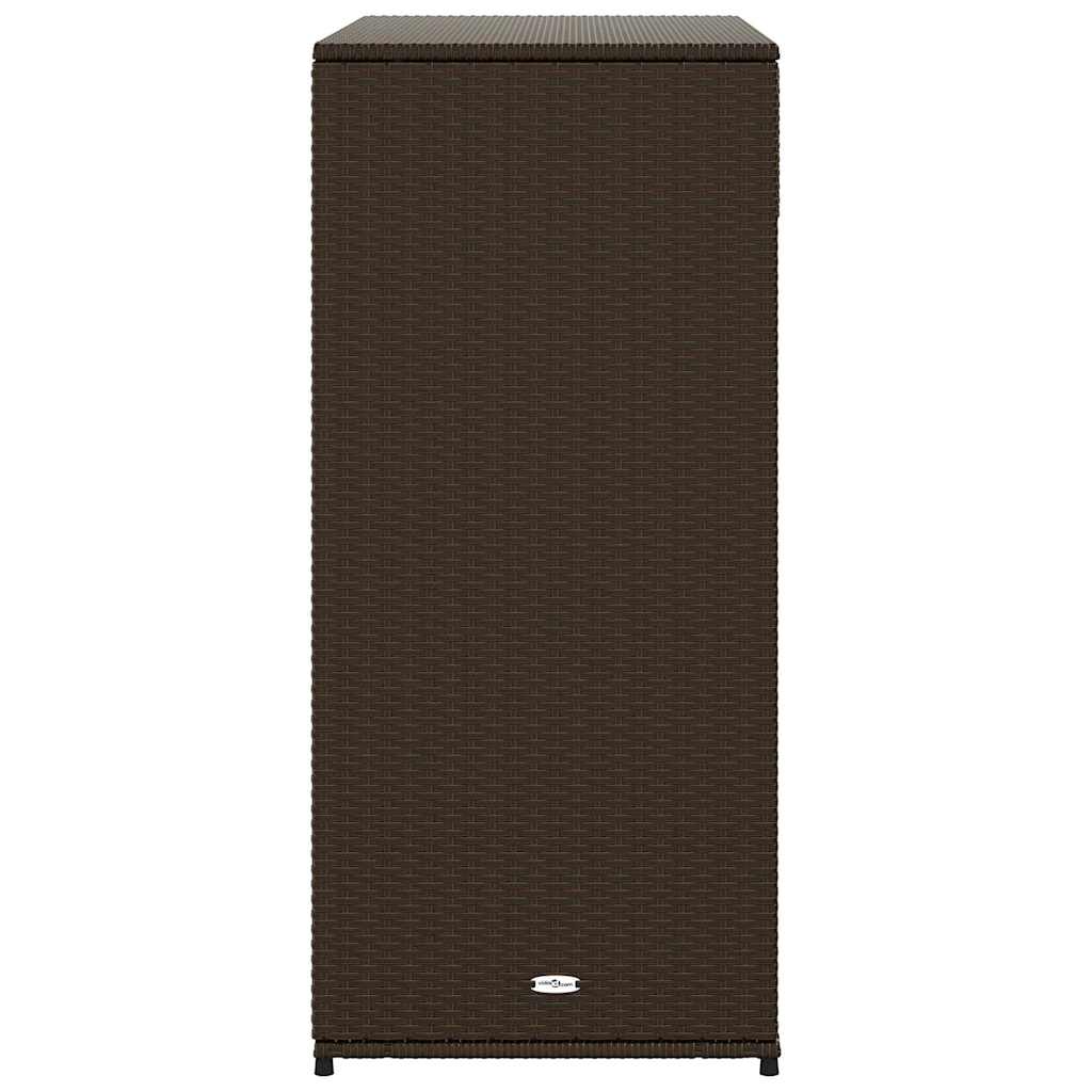 Armário de arrumação para jardim 105x55x113 cm vime PE castanho