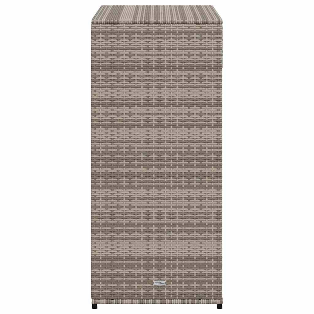 Armário de arrumação para jardim 105x55x113 cm vime PE cinzento