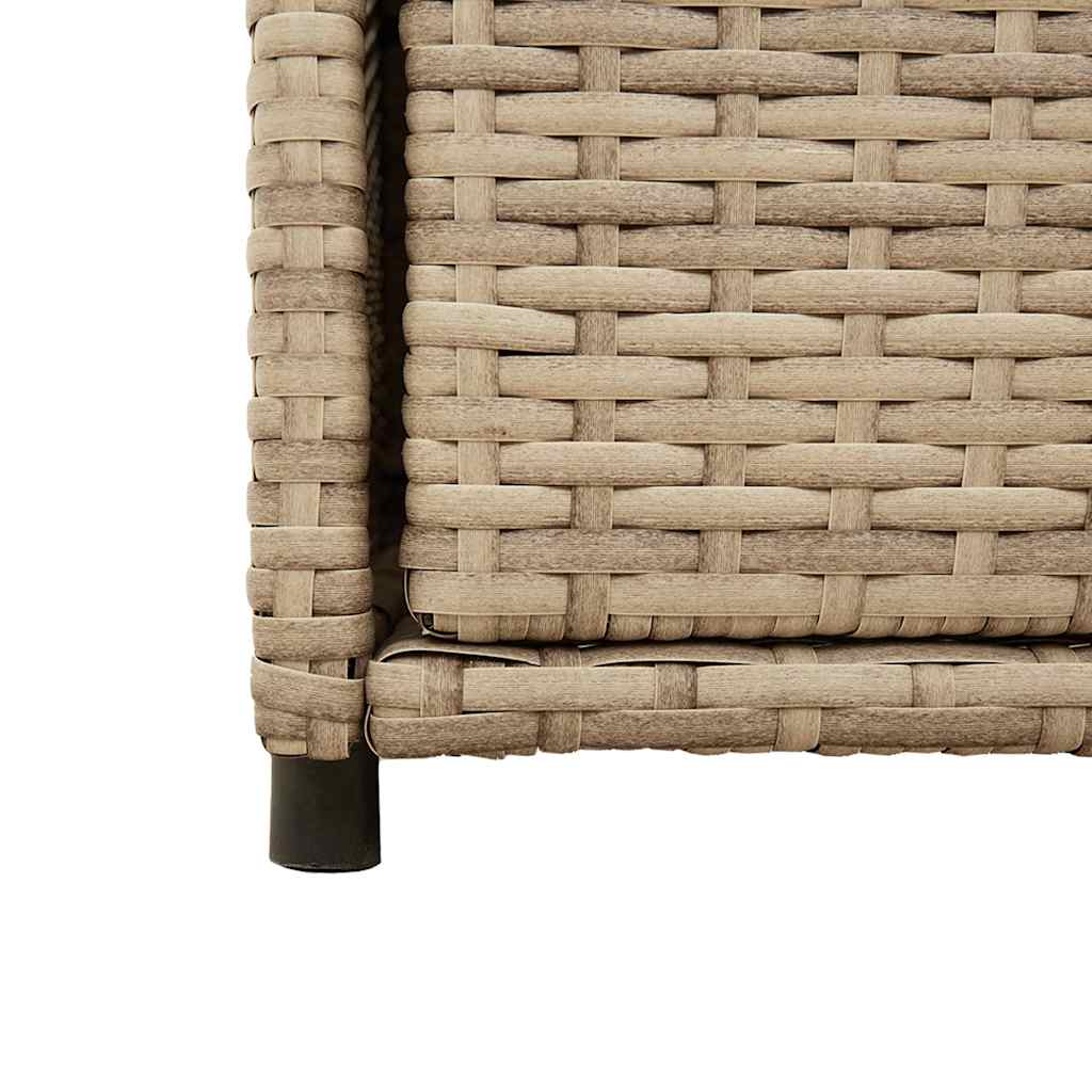 Armário de arrumação para jardim 105x55x113 cm vime PE bege