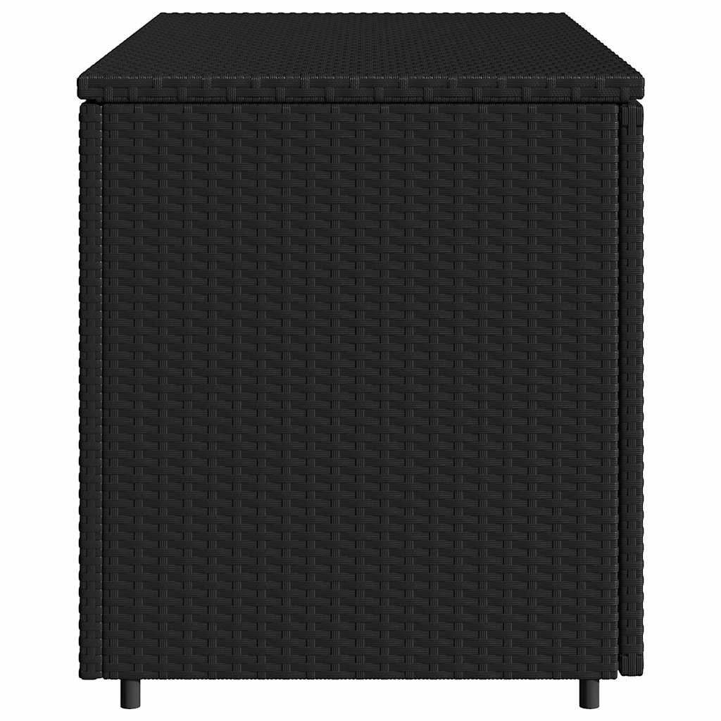 Armário de arrumação para jardim 110x55x60,5 cm vime PE preto