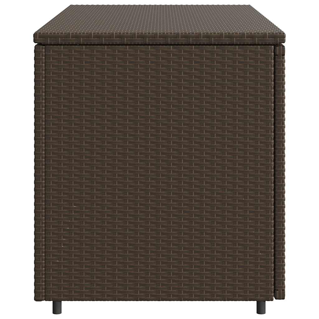 Armário de arrumação para jardim 110x55x60,5cm vime PE castanho