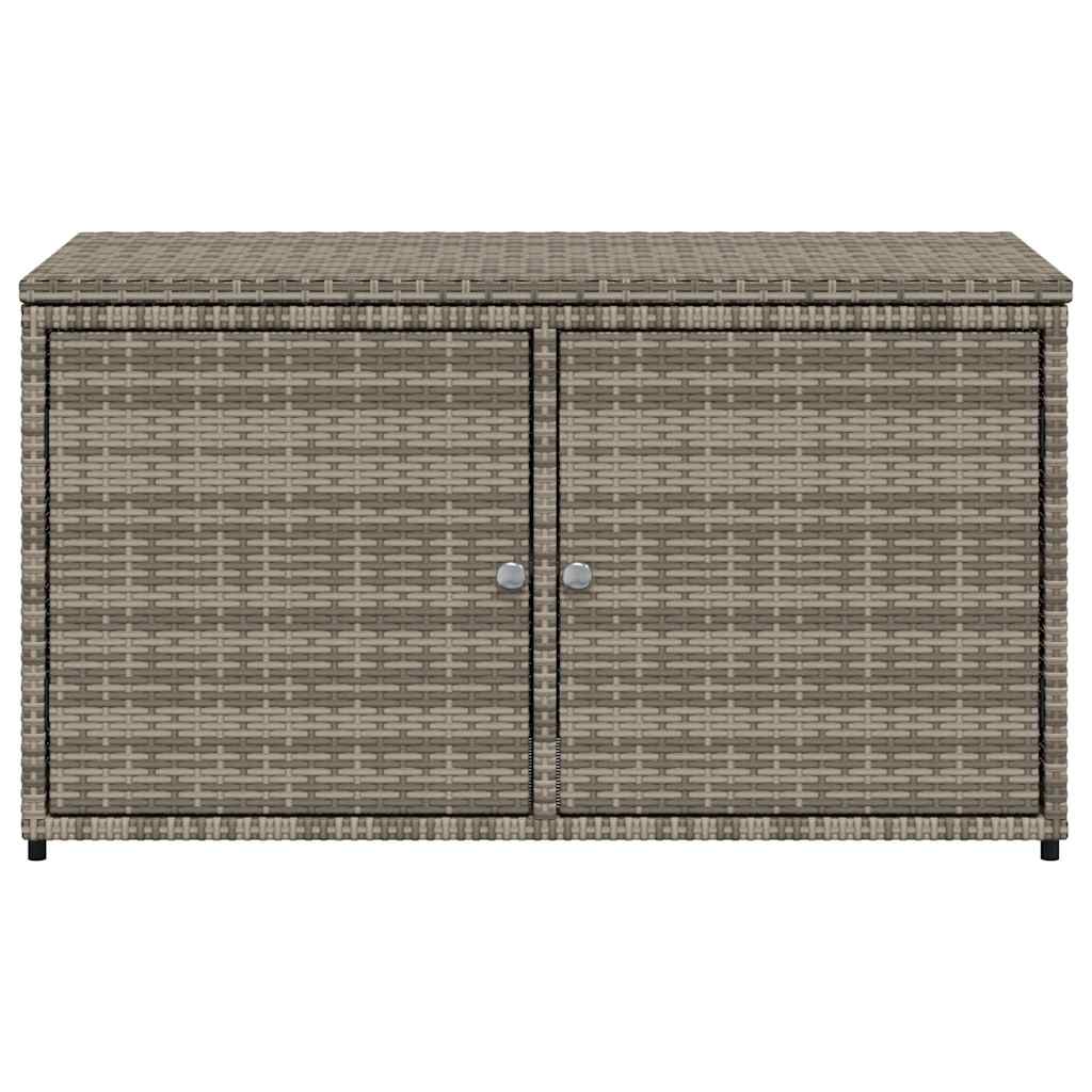 Armário de arrumação para jardim 110x55x60,5cm vime PE cinzento