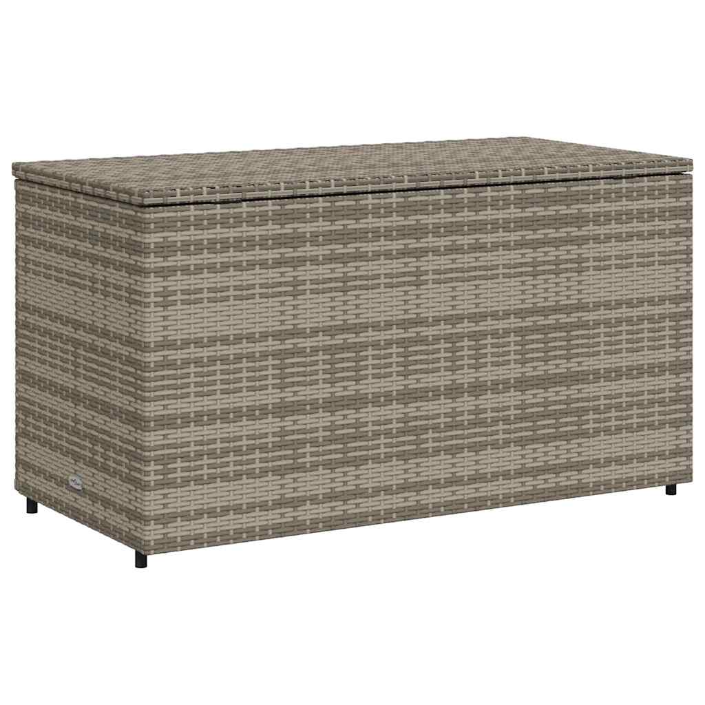 Armário de arrumação para jardim 110x55x60,5cm vime PE cinzento