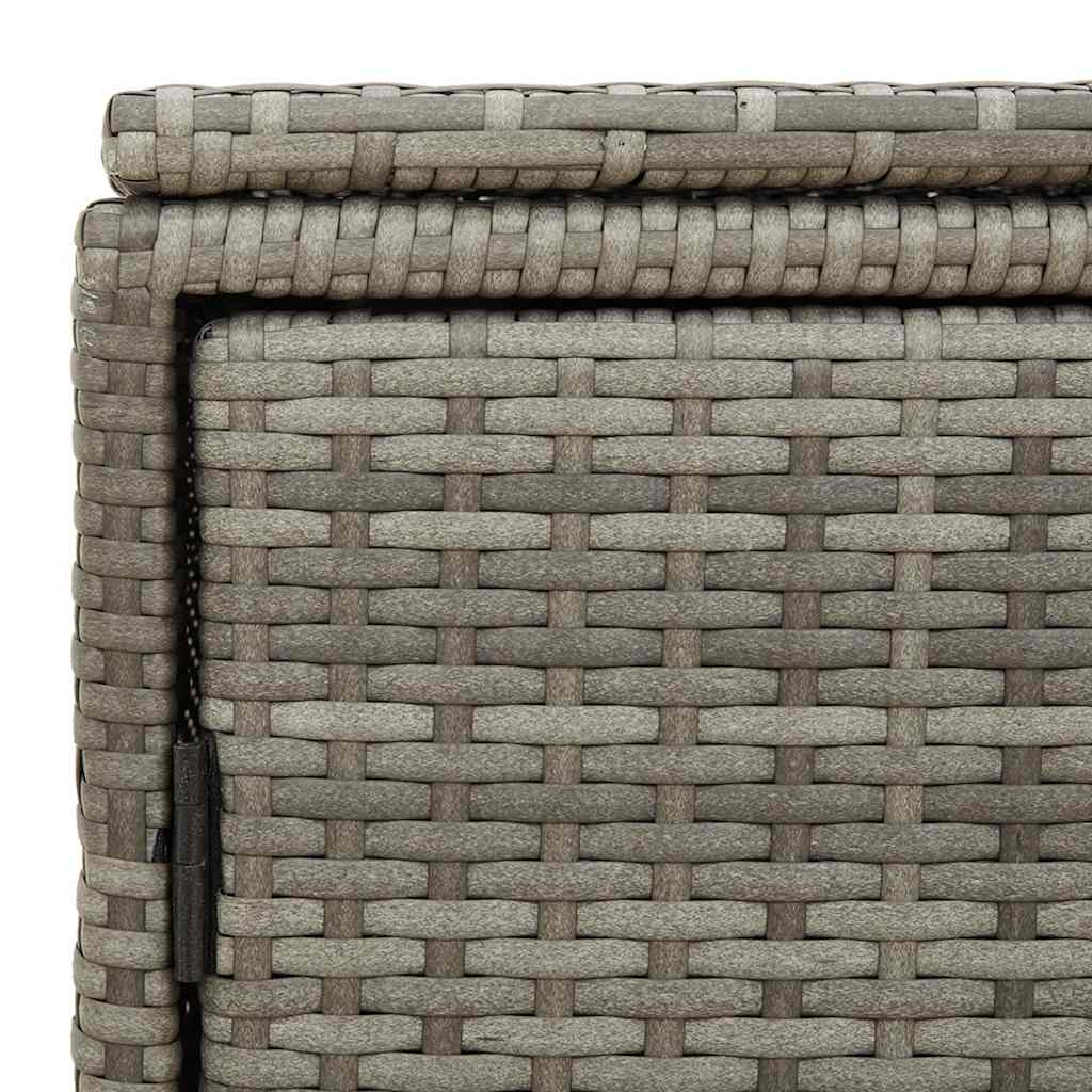 Armário de arrumação para jardim 110x55x60,5cm vime PE cinzento