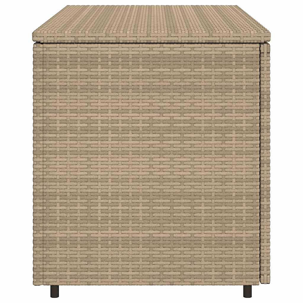 Armário de arrumação para jardim 110x55x60,5 cm vime PE bege