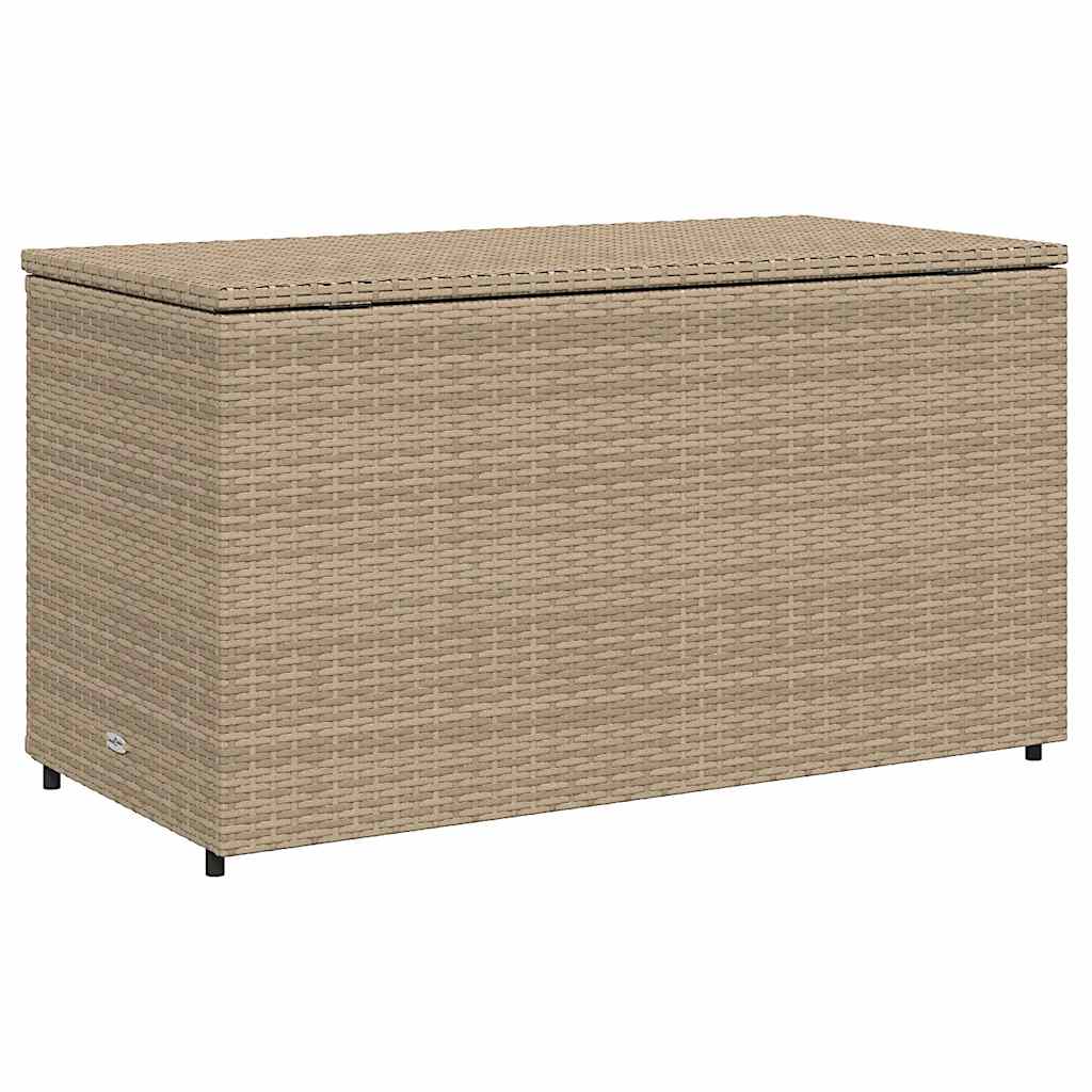 Armário de arrumação para jardim 110x55x60,5 cm vime PE bege