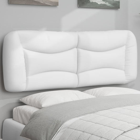 Almofadão de cabeceira Hvar 120 cm couro artificial branco