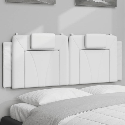 Almofadão de cabeceira Viana 120 cm couro artificial branco