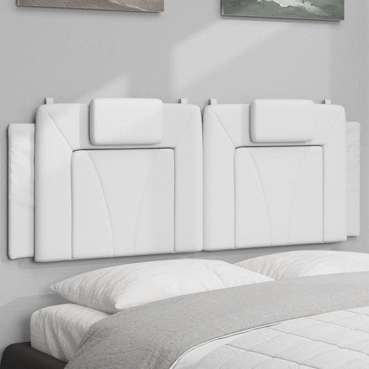 Almofadão de cabeceira Viana 140 cm couro artificial branco