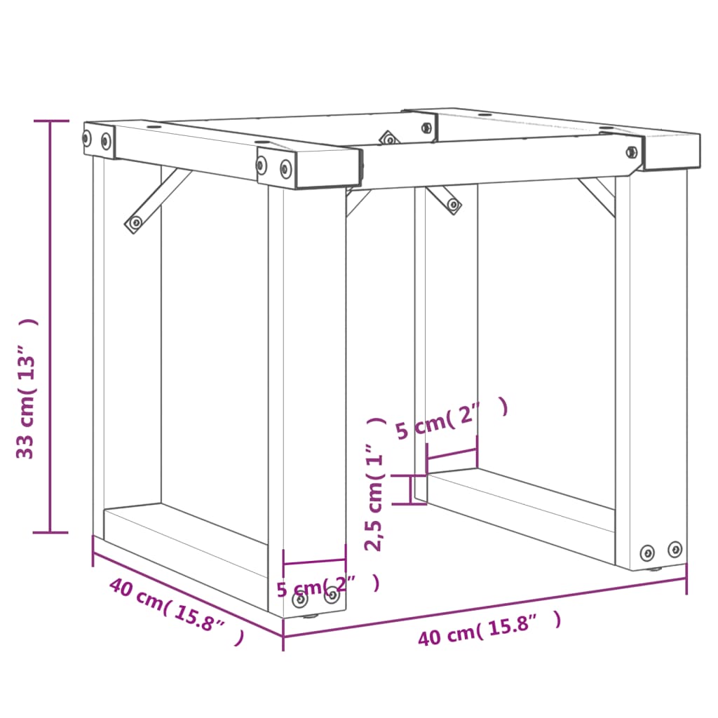 Pernas para mesa de centro estrutura em O aço