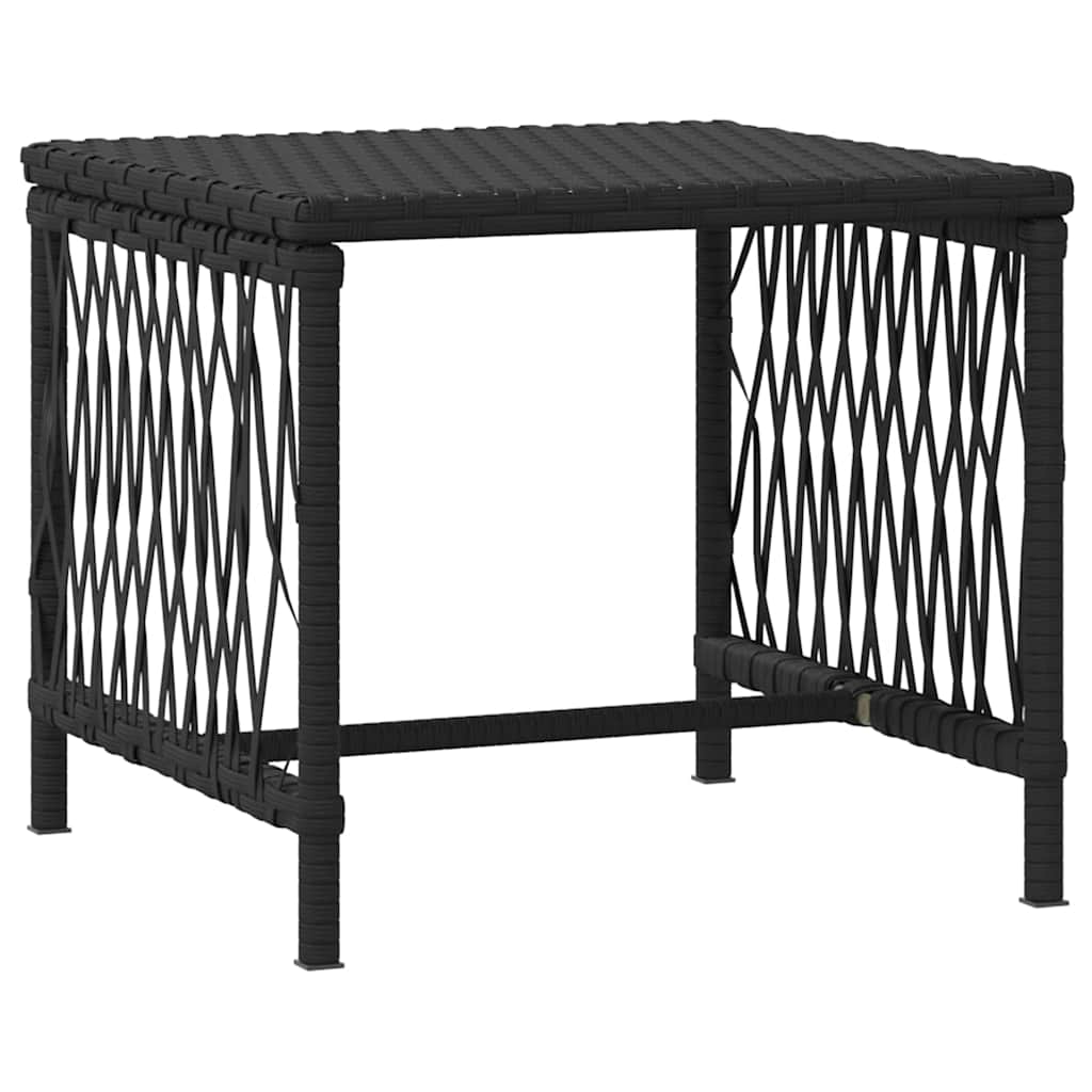 Espreguiçadeira com almofada 2 pcs Preto 35 x 35 x 32cm vime PE
