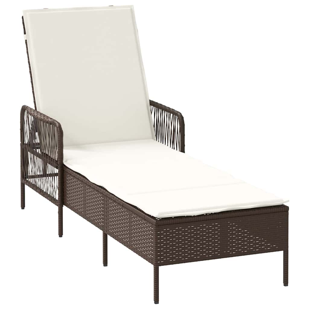 Espreguiçadeira 2-pessoa 2 pcs Castanho 35 x 35 x 32cm vime PE