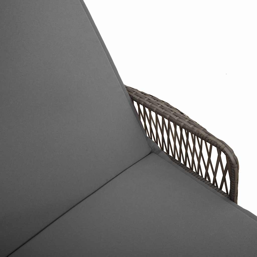 Espreguiçadeira 2-pessoa 2 pcs Cinzeto 35 x 35 x 32cm vime PE